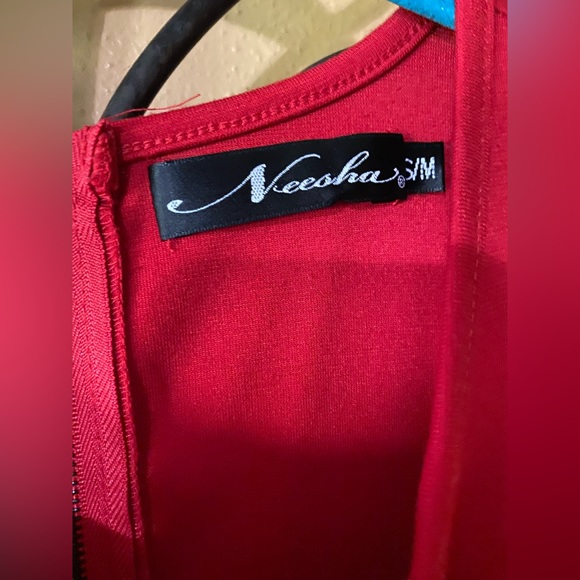 Neesha sleeveless red fit and flare dress with back zip ❤️ - Picture 3 of 6